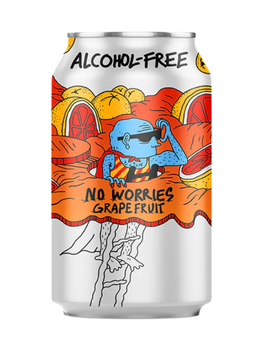Lervig No Worries Grapefruit Non Alcoholic (Norway) 0.5% (33cl x 24)